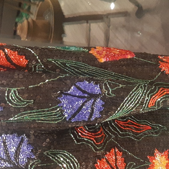 Vintage silk jacket - Picture 7 of 8